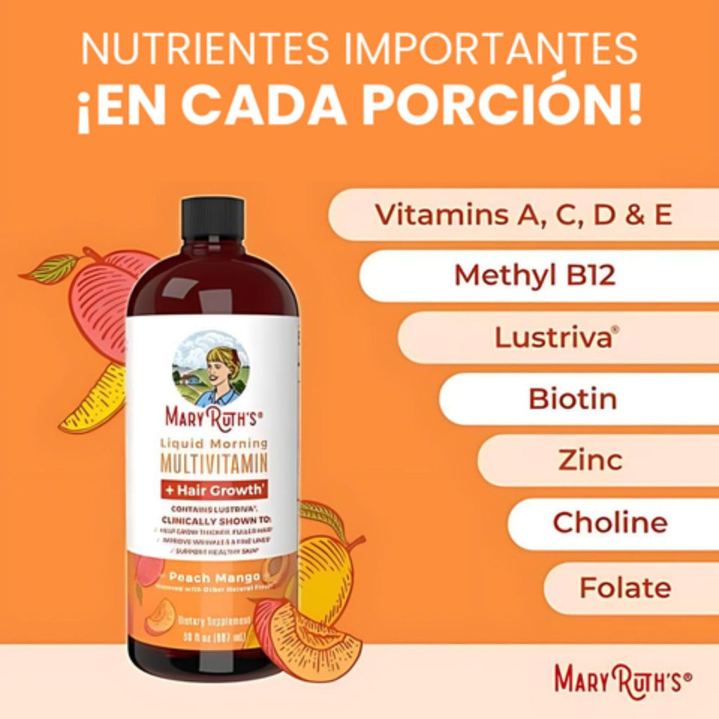 Multivitamínico Mary Ruths. Revitalizador de cabello, piel y uñas. ✨💇‍♀️