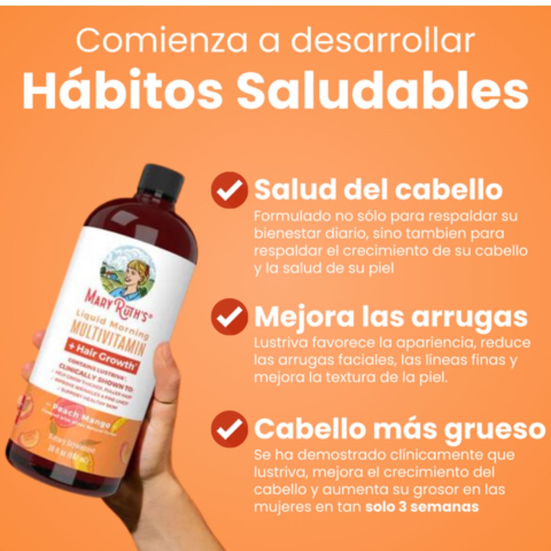 Multivitamínico Mary Ruths. Revitalizador de cabello, piel y uñas. ✨💇‍♀️