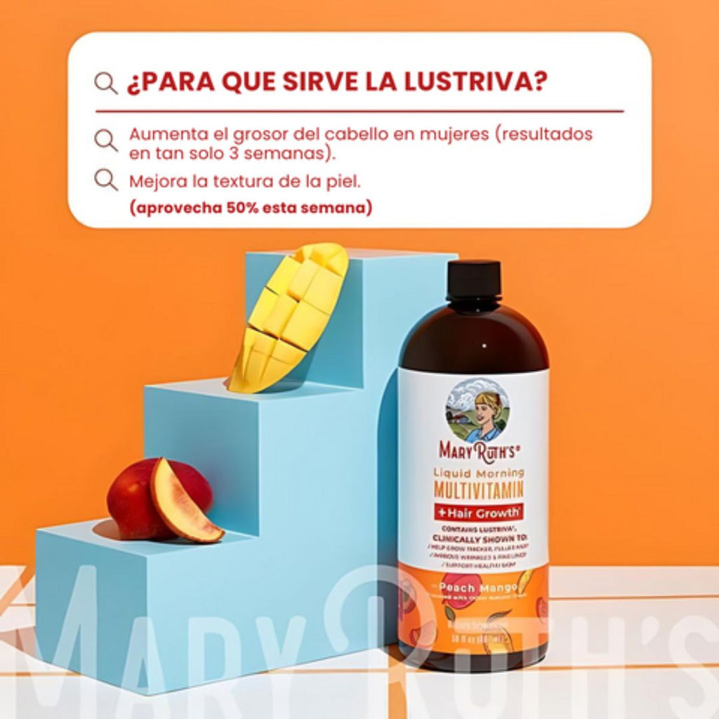 Multivitamínico Mary Ruths. Revitalizador de cabello, piel y uñas. ✨💇‍♀️