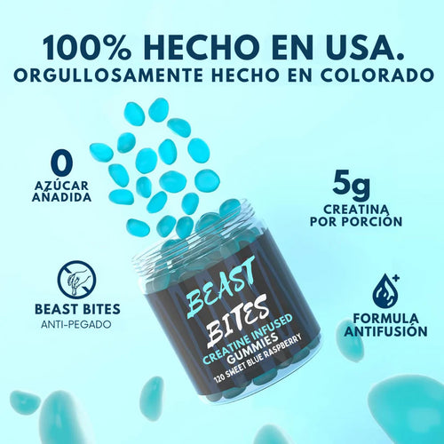 Beast Bites Creatina Monohidratada 2x1. 240 gomitas  💪