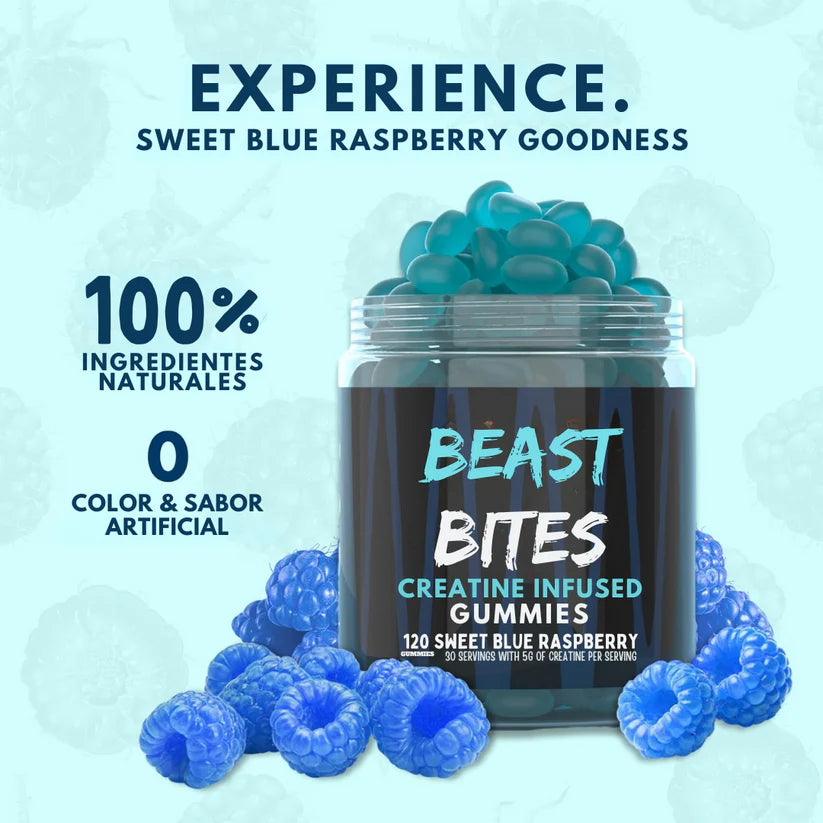 Beast Bites Creatina Monohidratada 2x1. 240 gomitas  💪