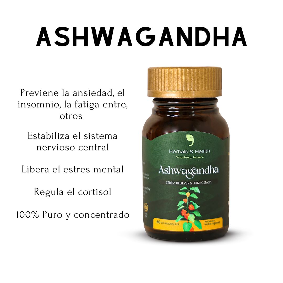 Ashwagandha. Libérate del Estrés, la ansiedad, e insomnio.😔