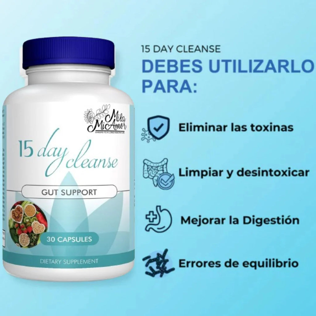 15 DAY CLEANSE. Apoyo Para los intestinos y el colon. 💊