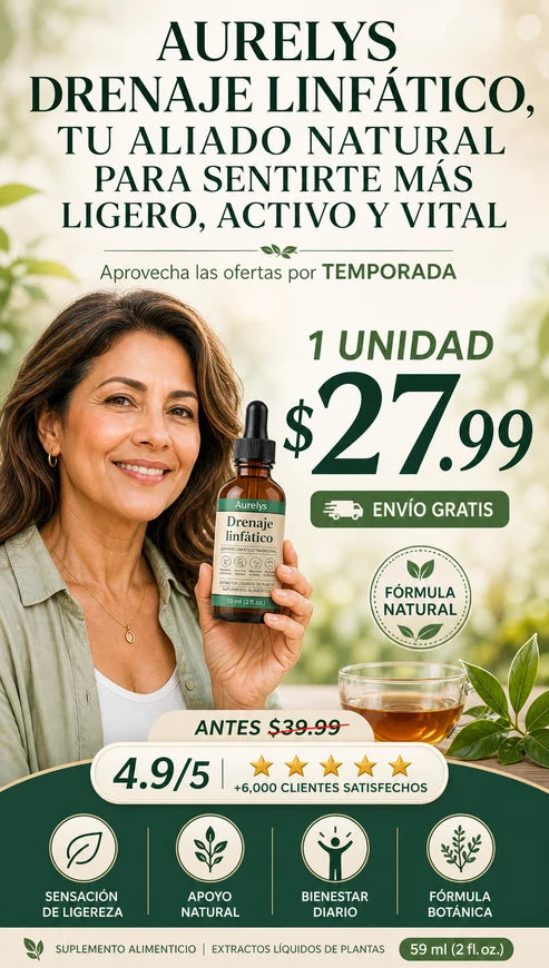 Drenaje Linfático Aurelys. Bienestar Diario en Gotas🍃