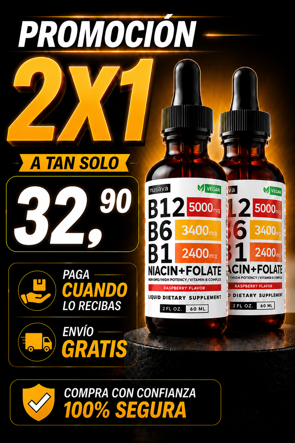 2X1. Vitamina B Complex. Recupera tu energía y bienestar